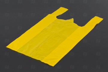 картинка Пакет майка ПНД 30+16*55см 22мк желтый 100шт Мир упаковки