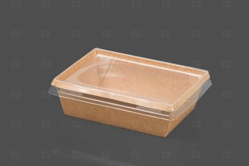 картинка Крышка к контейнеру 400мл 100*135*0мм ПЭТ плоская OneClick Lid  Мир упаковки