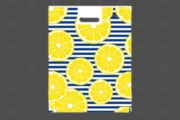 картинка Пакет с вырубной ручкой 38*47см 60мк Цитрус 25шт  Мир упаковки