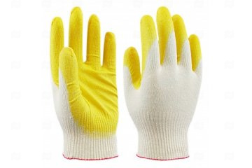 картинка Перчатки х/б прорезиненные 1-латексный облив 1пара Мир упаковки