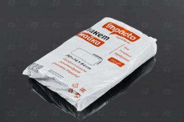 картинка Пакет майка ПНД 30+14*54см 28мк Черный Impacto Мир упаковки