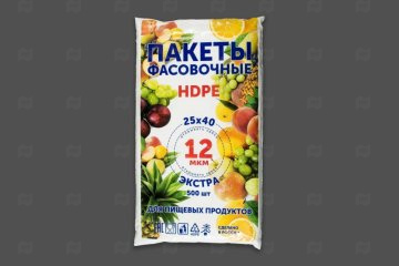 картинка Пакет фасовочный ПНД 25*40см 12мк Экстра Фрукты 500шт Мир упаковки