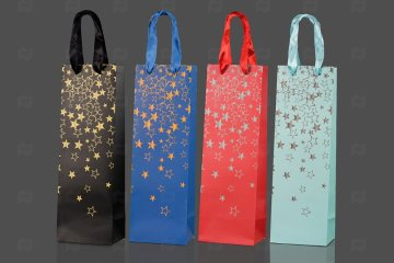 картинка Пакет ламинированный под бутылку 35*12*9см SCW526-ABCD  Мир упаковки