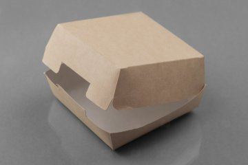 картинка Контейнер бум для бургера М 102*102*60мм крафт ECO BURGER 300шт  Мир упаковки
