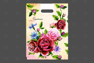 картинка Пакет с вырубной ручкой 30*40см 60мк Ренессанс 25шт Мир упаковки