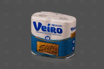 Купить Бумага туалетная "Veiro" ELIT белая 3-сл. (4 рул.) арт. 9С34. Мир упаковки