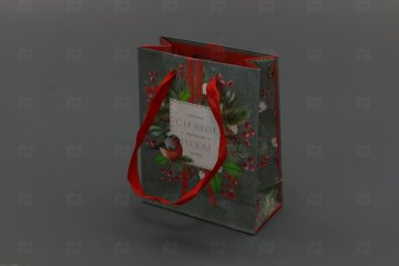 картинка Пакет подарочный крафтовый 12*15*5,5см Счастья и любви НГ Мир упаковки