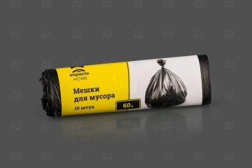 картинка Пакеты д/мусора 60л 9мк 10шт Impacto home Мир упаковки