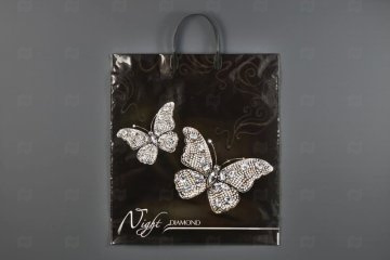 картинка Пакет с пластиковой ручкой 40*44см 100мк Бриллиантовая ночь Мир упаковки