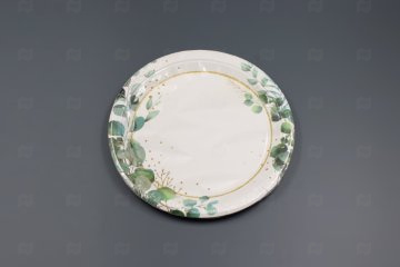 картинка Набор тарелок бумажных Эвкалипт d-230мм 6шт Мир упаковки