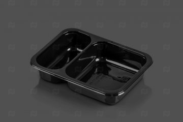 картинка Лоток под запайку ПП 2 секции 30/70 187*137*37мм черный Мир упаковки