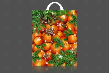 картинка Пакет с петлевой ручкой 28*35см 55мк Новогодний десерт НГ 25шт Мир упаковки