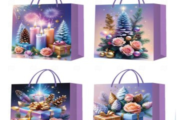 картинка Пакет ламинированный 23*18*10см вертикальный 12шт НГ X535-S  Мир упаковки