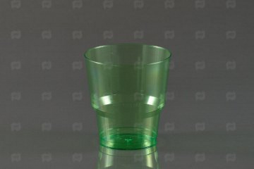 картинка Стакан Кристалл зеленый 200мл пластик (50шт) Мир упаковки