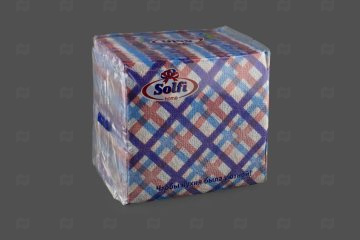 картинка Салфетки бумажные 24*24см 1сл Клетка 100шт Solfi Мир упаковки