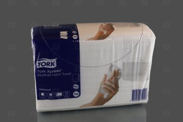 картинка Полотенца бумажные листовые 2сл Z-сложение 190шт Tork Universal H2 Мир упаковки