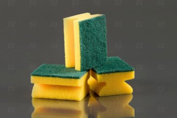 картинка Губка д/посуды с боковыми вырезами 85*65*44мм 3шт Aktiv Мир упаковки