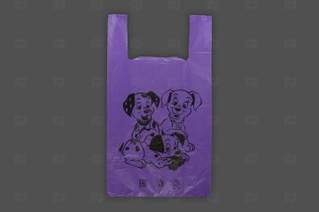 картинка Пакет майка ПНД 30+15*54см 22мк Далматинец сиреневый 50шт Мир упаковки