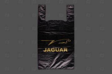 картинка Пакет майка 29+14*54см 31мк Ягуар черный 50шт Мир упаковки