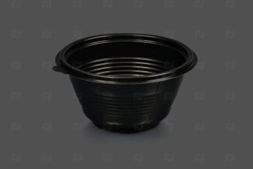 картинка Контейнер для первых блюд черный 500мл 144*70 (25шт) без крышки  (ПП)  Мир упаковки