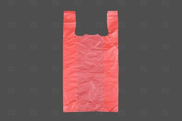 картинка Пакет майка 24+12*45см 10мк красный 100шт Мир упаковки