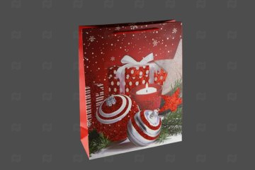 картинка Пакет ламинированный 32*26*10см Украшения для праздника НГ SCC483-ABCD Мир упаковки