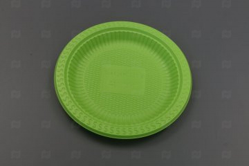 картинка Тарелка десертная d-180 кукурузный крахмал зеленая (50шт) Мир упаковки