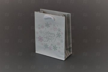 картинка Пакет подарочный крафтовый "Happy new year!" 12х15х5,5 см НГ Мир упаковки