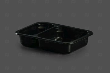 картинка Лоток под запайку ПП 2 секции 30/70 187*137*37мм черный Мир упаковки