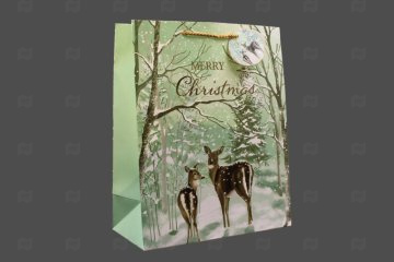 картинка Пакет ламинированный 32*26*12см Новогодние узоры-1 НГ SCH229-ABCD Мир упаковки