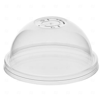 картинка Крышка-купол д/стакана 375-650мл d-90мм РР прозрачный с отверстием Мир упаковки