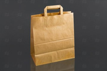 картинка Пакет бум с плоскими ручками крафт 320*200*280мм 70гр/м2 Мир упаковки