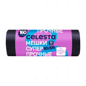 картинка Мешки д/мусора 30мк 160л 10шт CELESTA Мир упаковки