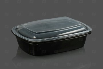 картинка Контейнер К-230 1000мл 230*170*50мм б/крышки черный 50шт ПП Мир упаковки