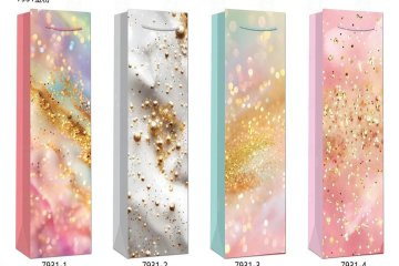 картинка Пакет ламинированный под бутылку 35*12*9см X7931 Мир упаковки