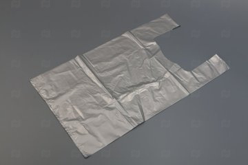 картинка Пакет майка ПСД 30+17*55см 35мк с блеском серебро 30шт Мир упаковки