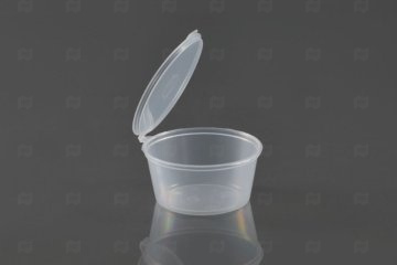 картинка Соусник 80мл круглый прозрачный с внутренним закрытием крышки 80шт ПП ПТ Мир упаковки