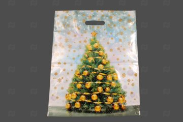 картинка Пакет с вырубной ручкой 38*47см 60мк ламинация Зимний сон НГ 50шт Мир упаковки