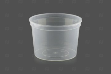 картинка Банка ПП 500мл круглая прозрачная d-112/h-77мм б/крышки б/замка 400шт ПТ Мир упаковки