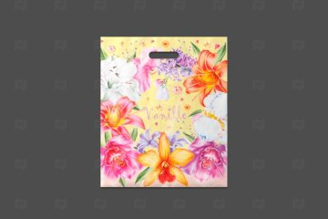 картинка Пакет с вырубной ручкой 40*47см 45мк Ваниль 50шт Мир упаковки