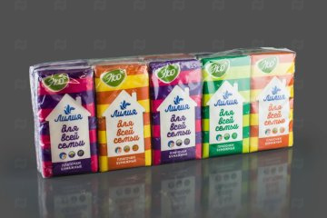 картинка Платочки бумажные 2сл белые 10шт Лилия Мир упаковки