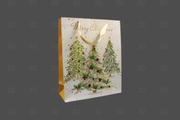 картинка Пакет ламинированный 32*26*10см Зимнее ассорти НГ SCW717-ABCD Мир упаковки