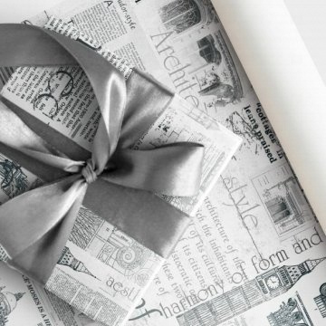Купить Бумага оберточная 0,685*1м Архитектура. Мир упаковки