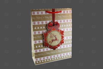 картинка Пакет ламинированный 40*31*12см Красные бирки НГ SCW700-ABCD Мир упаковки