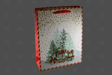 картинка Пакет ламинированный 40*31,5*12см Новогодняя марка НГ SCW578-ABCD Мир упаковки