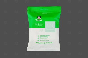 картинка Салфетки влажные 25шт One Time Мир упаковки
