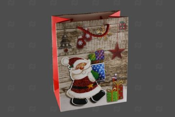 картинка Пакет ламинированный 24*18*8см Друзья Деда Мороза НГ SCW731-ABCD  Мир упаковки