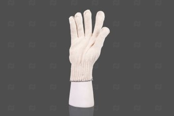 картинка Перчатки х/б белые 4нити с ПВХ точкой 10класс 1пара Мир упаковки