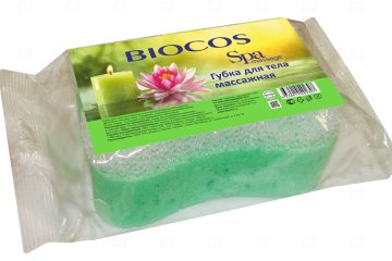 картинка Губка для тела массажная 150*130*80мм BioCos Мир упаковки