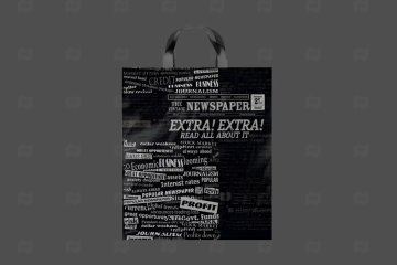 картинка Пакет с петлевой ручкой 31*35см 90мк Журналистика 25шт Мир упаковки